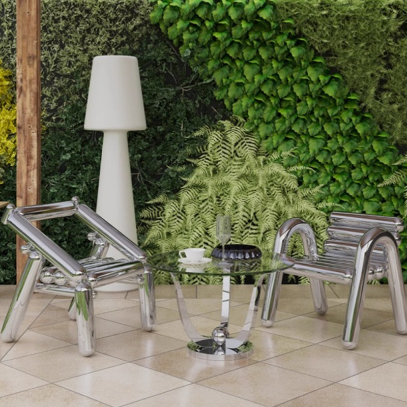 Стул из нержавеющей стали, лег – обзор и цена Outdoor Furniture Metal Chairs